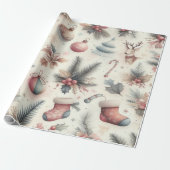 Farbenfrohe Weihnachtsverpackung Geschenkpapier (Ungerollt)