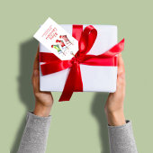 Farbenfrohe Weihnachtswasserfarbe Strumpf Custom Geschenkanhänger