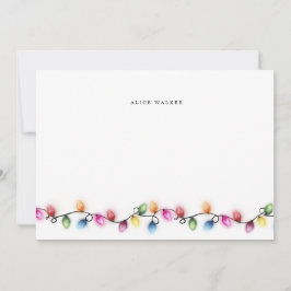 Farbenfrohe Weihnachtszeichenbeleuchtung Monogram- Mitteilungskarte