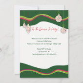 Farbenfrohe Weihnachtszeit-Party Einladung (Vorderseite)