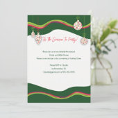 Farbenfrohe Weihnachtszeit-Party Einladung (Stehend Vorderseite)