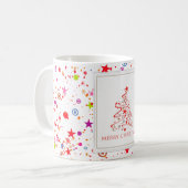 Farbenfrohe Weihnachtszeit-Tasse Kaffeetasse (Vorderseite Links)