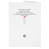 Farbenfrohe Weimaraner Hundeflorengrüstkarte (Hinten)