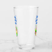 Farbenfrohe Weingums Glas (Links)