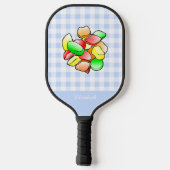 Farbenfrohe Weingums Pickleball Schläger (Rückseite)