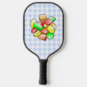 Farbenfrohe Weingums Pickleball Schläger (Rückseite)
