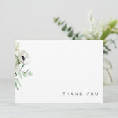 Farbenfrohe weiße Floral Spray Beerdigung Vielen D Dankeskarte (Stehend Vorderseite)