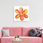 Farbenfrohe weißliche Orange und gelbe Blume Leinwanddruck (Insitu (Wohnzimmer))