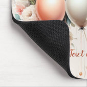 Farbenfrohe Weißpfirsichblütenballons Elegantes Pa Mousepad (Ecke)