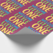 Farbenfrohe "Welcome Little One" Babydusche Geschenkpapier (Ecke)