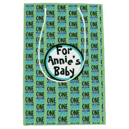 Farbenfrohe "Welcome Little One" Babydusche Mittlere Geschenktüte