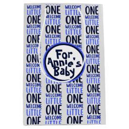 Farbenfrohe "Welcome Little One" Babydusche Mittlere Geschenktüte