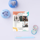 Farbenfrohe Welle Moderner Salon Flyer (Einzeln)