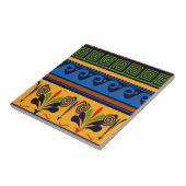 Farbenfrohe Welle und Blume Fliese (Seite)