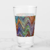 Farbenfrohe Wellen #28 Glas (Rückseite)