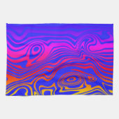 Farbenfrohe Wellen Art Design Küchentücher (Horizontal)