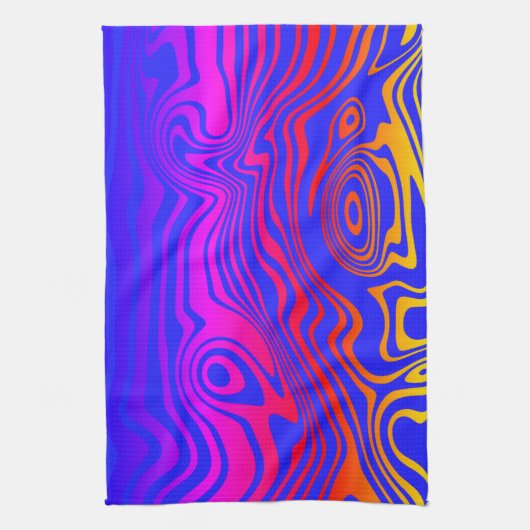 Farbenfrohe Wellen Art Design Küchentücher (Vertikal)