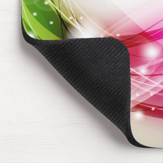 Farbenfrohe Wellen Beige Hintergrund Mousepad (Ecke)