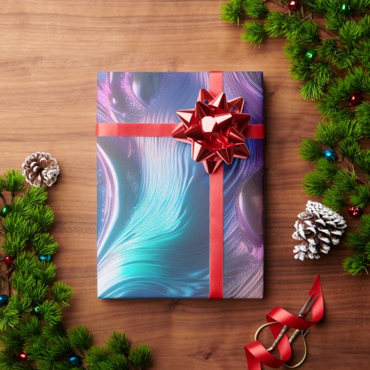 Farbenfrohe Wellen Geschenkpapier (Feiertagsgeschenk)