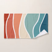Farbenfrohe Wellen im Retrostil Badhandtuch Set (Handtuch)