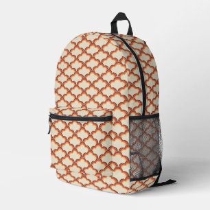 Farbenfrohe Wellen im Retrostil Bedruckter Rucksack