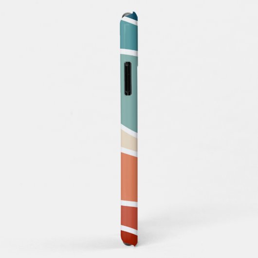 Farbenfrohe Wellen im Retrostil Case-Mate iPhone Hülle (Hinten/Rechts)