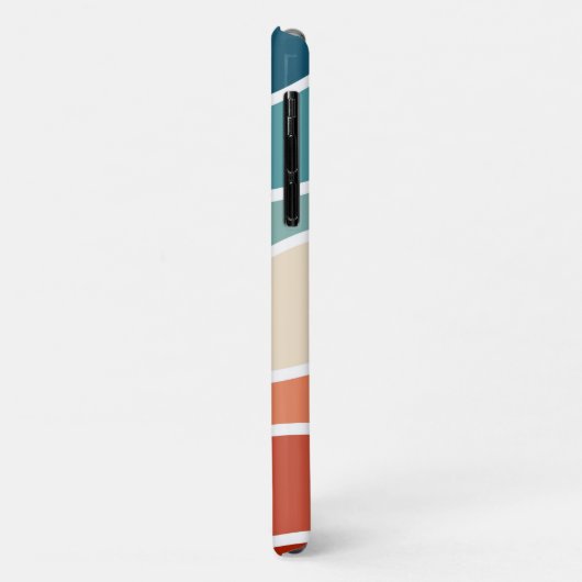 Farbenfrohe Wellen im Retrostil Case-Mate iPhone Hülle (Hinten/Links)