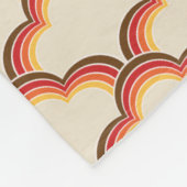 Farbenfrohe Wellen im Retrostil Fleecedecke (Ecke)