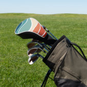 Farbenfrohe Wellen im Retrostil Golf Headcover (In SItu)