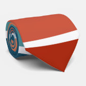 Farbenfrohe Wellen im Retrostil Krawatte (Gerollt)