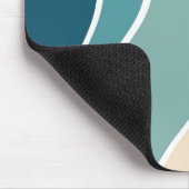 Farbenfrohe Wellen im Retrostil Mousepad (Ecke)