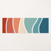 Farbenfrohe Wellen im Retrostil Yogamatte (Vorderseite (Horizontal))