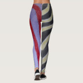 Farbenfrohe Wellen-Leggings Leggings (Rückseite)