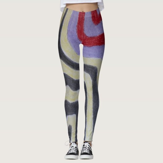 Farbenfrohe Wellen-Leggings Leggings (Vorderseite)