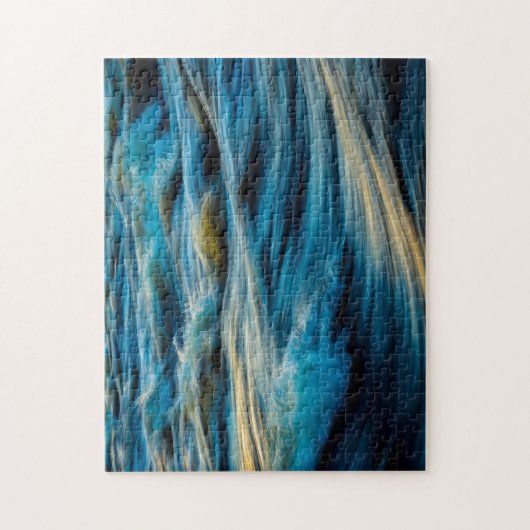 Farbenfrohe Wellen Meer Ozean See Weißes Wasser Puzzle (Vertikal)