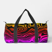 Farbenfrohe Wellen Neonfarben Duffle Bag (Vorderseite)