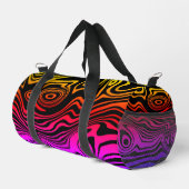 Farbenfrohe Wellen Neonfarben Duffle Bag (Rechte Ecke)