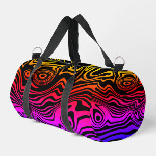 Farbenfrohe Wellen Neonfarben Duffle Bag