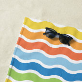 Farbenfrohe Wellen Pattern Beach Handtuch (Beispiel)