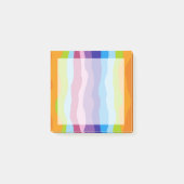 Farbenfrohe Wellen Post-it Klebezettel (Vorderseite)