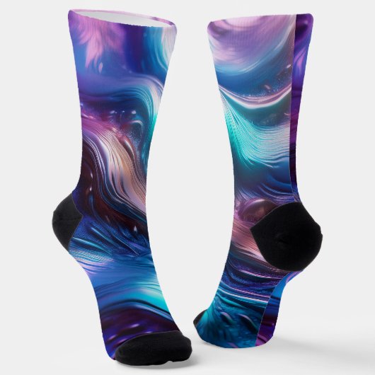 Farbenfrohe Wellen Socken (Gewinkelt)