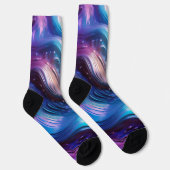 Farbenfrohe Wellen Socken (Rechts)