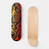 Farbenfrohe Wellen Streifen Skateboard (Vorderseite)