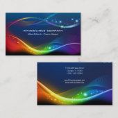 Farbenfrohe Wellen Visitenkarte (Vorne/Hinten)