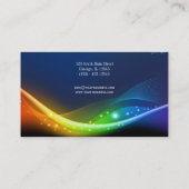 Farbenfrohe Wellen Visitenkarte (Rückseite)
