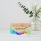 Farbenfrohe Wellen Visitenkarte (Stehend Vorderseite)