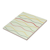 Farbenfrohe Wellenlinien Muster Keramik Tile Fliese (Seite)