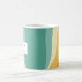 Farbenfrohe Wellenlinien personalisiert Kaffeetasse (Mittel)
