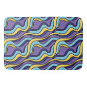 Farbenfrohe Wellenmuster Funky Retro Modernes Abst Badematte (Vorderseite)
