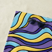 Farbenfrohe Wellenmuster Funky Retro Modernes Abst Strandtuch (Beispiel)